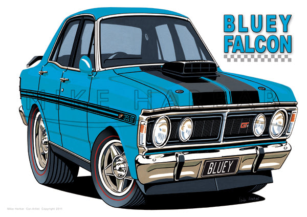 Ford Car Toon Bluey Falcon