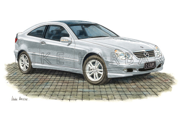 Mercedes C Class Coupe Colour Print