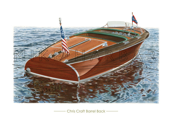 Chris Craft 1940 Barrel Back 17 Delux