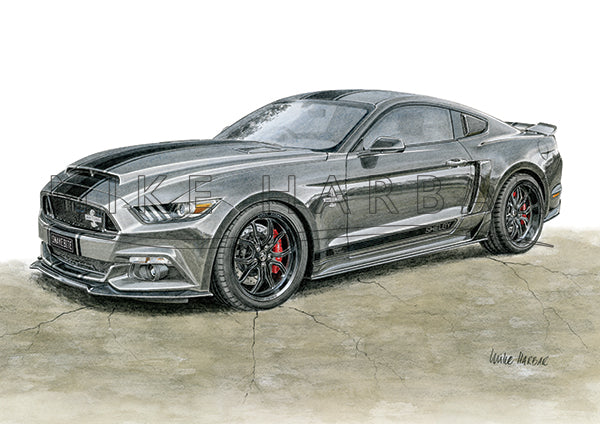 Ford Mustang 2016 Super Snake Personalised Print