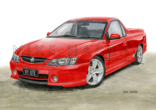 Holden Commodore 2004 VY SS Ute personalised print
