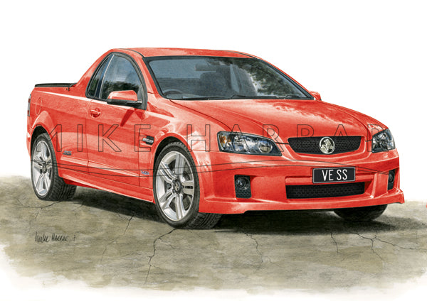Holden Commodore VE 1 Ute - Colour Print