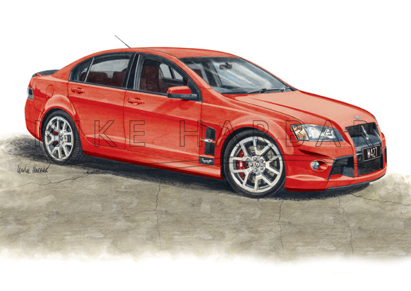Holden Commodore 2008 HSV W427 Walkinshaw colour print
