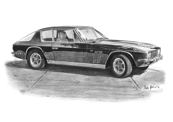 Jensen Interceptor FF Black & White Print