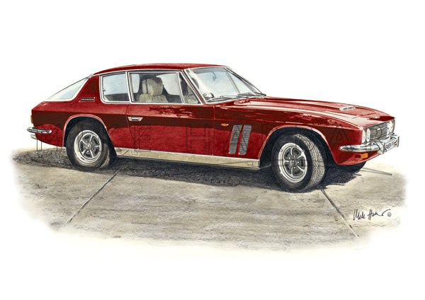 Jensen Interceptor FF Colour Print - Red