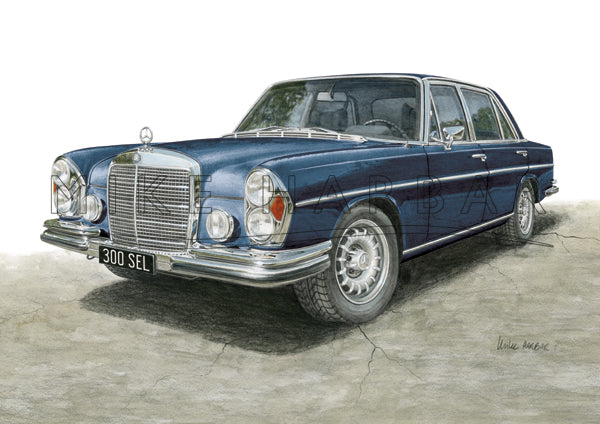 Mercedes Benz 300 SEL 6.3 litre Personalised Print