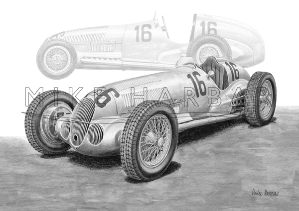 Mercedes Benz W125 Car #16 with side profile