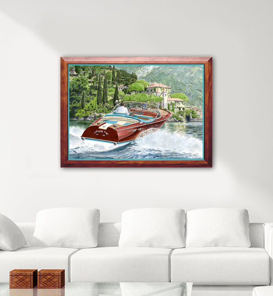 Riva Como - Aquarama Canvas Personalised Print