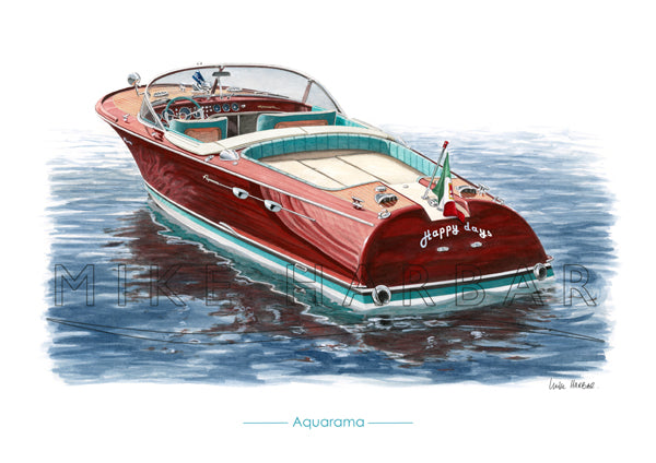 Riva Aquarama Personalised Print