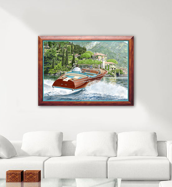 Riva Como - Riva Aquarama Super Turquoise Canvas Print