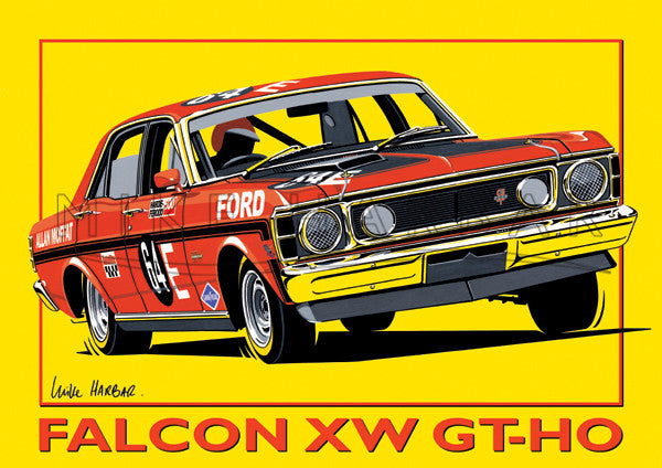 Ford Yellow Poster Falcon XW GT-HO