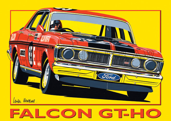 Ford Yellow Poster Falcon XY GT-HO