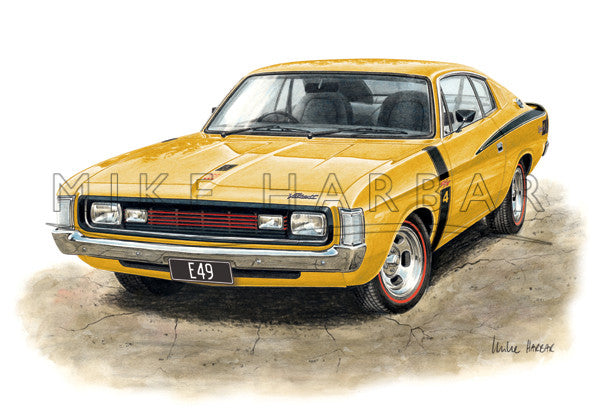 Chrysler Charger E49 vector drawing