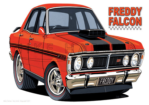 Ford Car Toon Freddy Falcon
