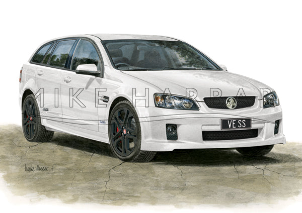 Holden Commodore VE 1 Sportswagon Personalised Print - Your COLOUR & REGO