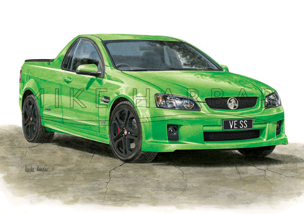 Holden Commodore VE 1 Ute Personalised Print - Your COLOUR & REGO