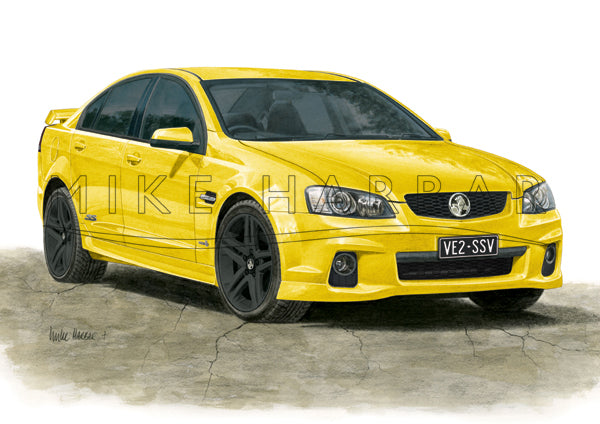 Holden Commodore VE 2 Sedan Personalised Print - Your COLOUR & REGO