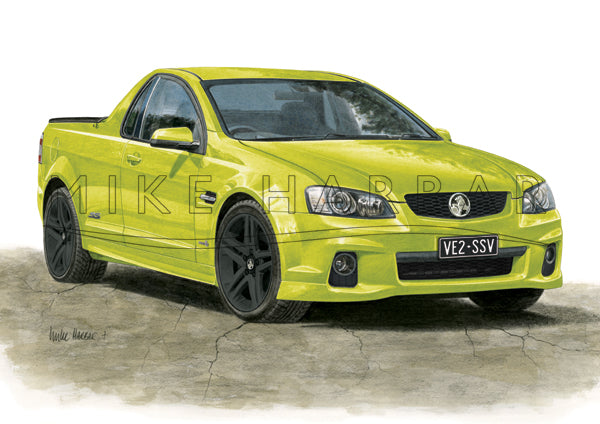 Holden Commodore VE 2 Ute Personalised Print - Your COLOUR & REGO