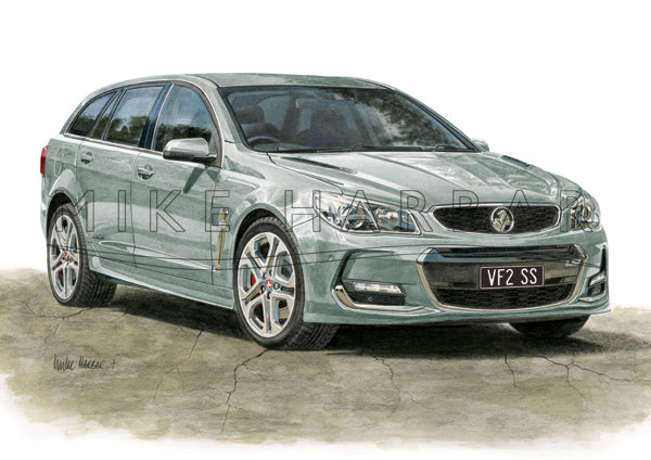 Holden Commodore VF II Sportswagon Personalised Print - Your COLOUR & REGO